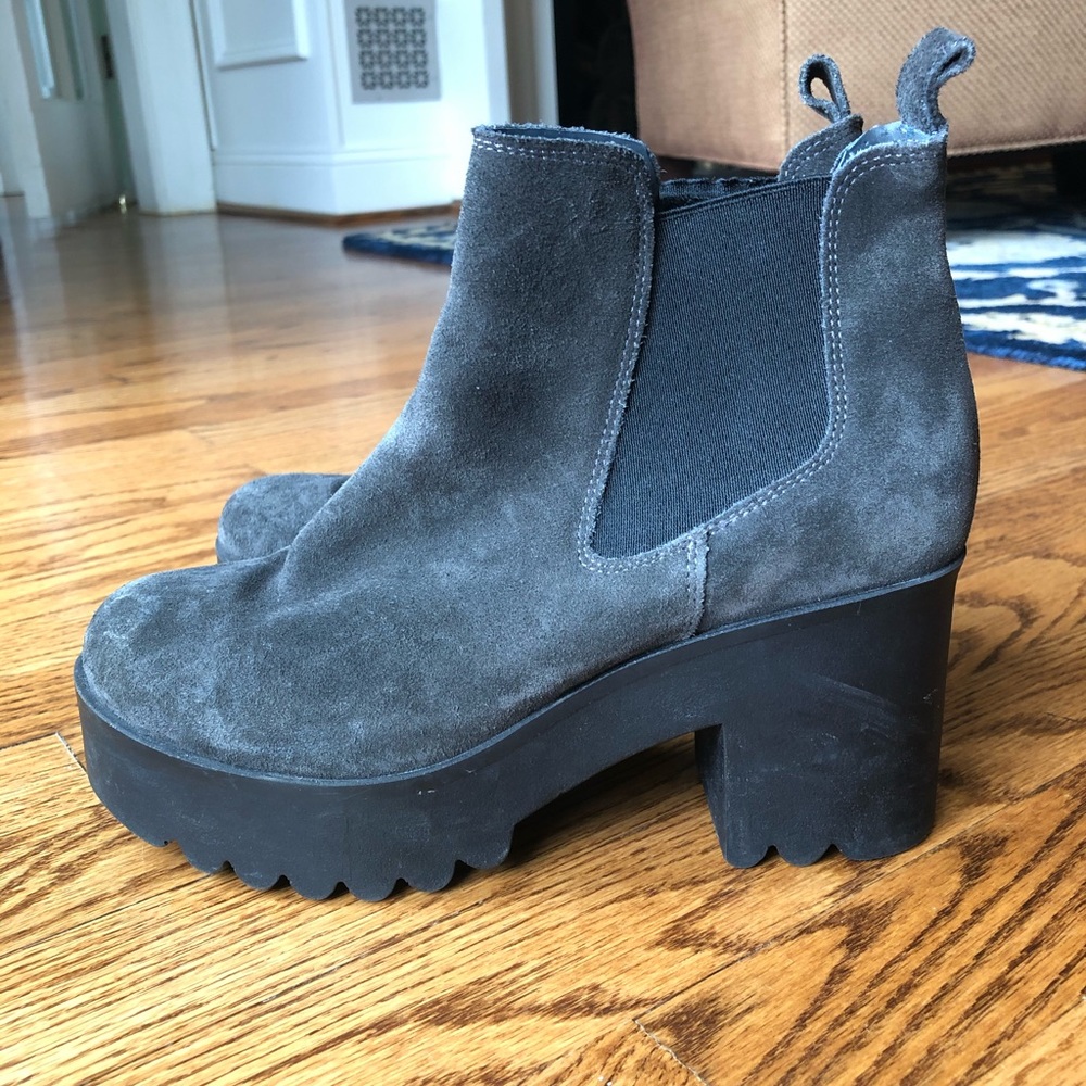 Suede Platform Booties